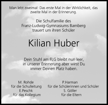 Anzeige von Kilian Huber von MGO