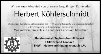 Anzeige von Herbert Köhlerschmidt von MGO