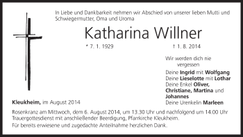 Anzeige von Katharina Willner von MGO
