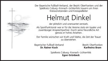 Anzeige von Helmut Dinkel von MGO