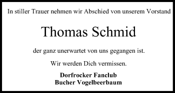 Anzeige von Thomas Schmid von MGO