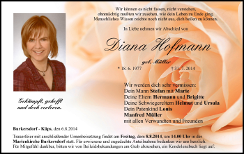 Anzeige von Diana Hofmann von MGO