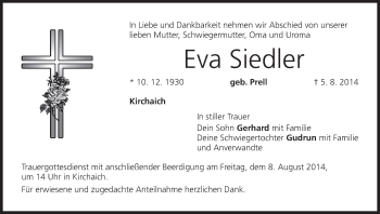 Anzeige von Eva Siedler von MGO