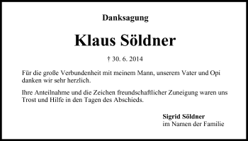 Anzeige von Klaus Söldner von MGO