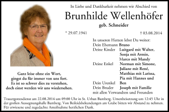 Anzeige von Brunhilde Wellenhöfer von MGO