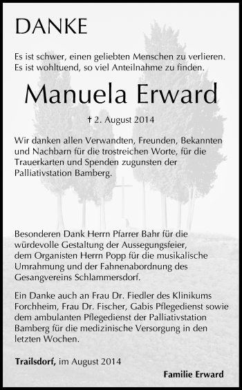 Anzeige von Manuela Erward von MGO