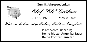 Anzeige von Olaf Gräbner von MGO