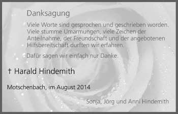 Anzeige von Harald Hindemith von MGO