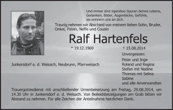 Anzeige von Ralf Hartenfels von MGO