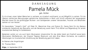 Anzeige von Pamela Mück von MGO