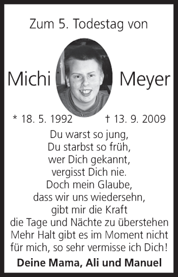 Anzeige von Michi Meyer von MGO