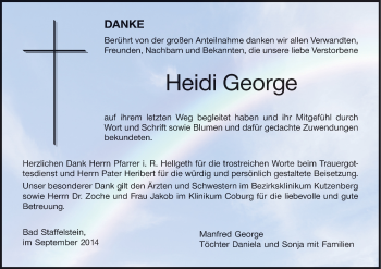 Anzeige von Heidi George von MGO