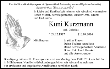 Anzeige von Kuni Kurzmann von MGO