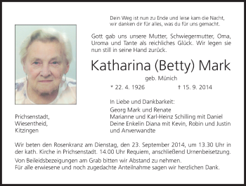 Anzeige von Katharina Mark von MGO
