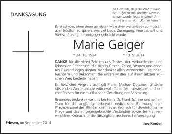 Anzeige von Marie Geiger von MGO