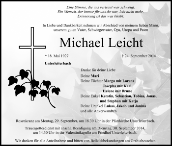 Anzeige von Michael Leicht von MGO