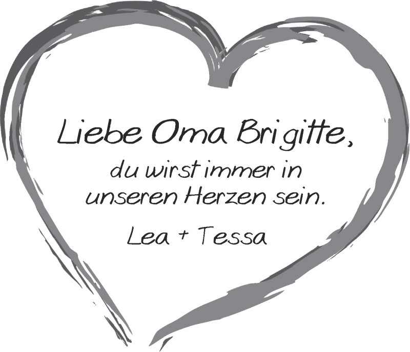  Traueranzeige für Brigitte  vom 30.09.2014 aus MGO