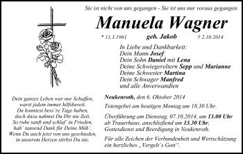 Anzeige von Manuela Wagner von MGO