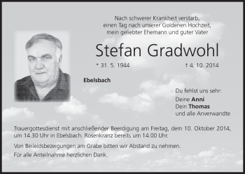 Anzeige von Stefan Gradwohl von MGO