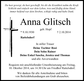 Anzeige von Anna Glitsch von MGO