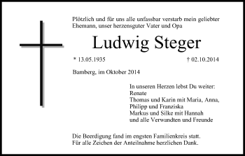 Anzeige von Ludwig Steger von MGO