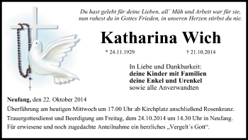 Anzeige von Katharina Wich von MGO