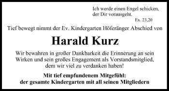 Anzeige von Harald Kurz von MGO