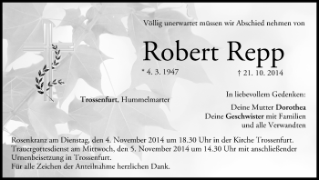 Anzeige von Robert Repp von MGO