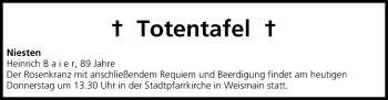 Anzeige von Totentafel vom 30.10.2014 von MGO
