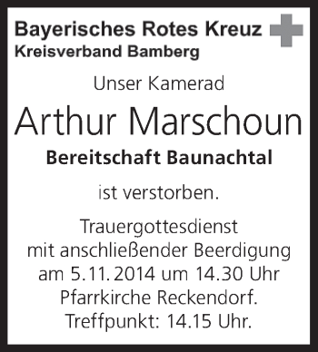 Anzeige von Arthur Marschoun von MGO