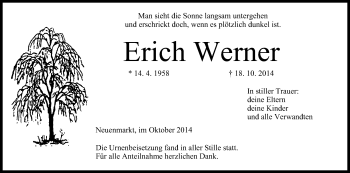 Anzeige von Erich Werner von MGO