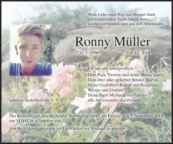 Anzeige von Ronny Müller von MGO