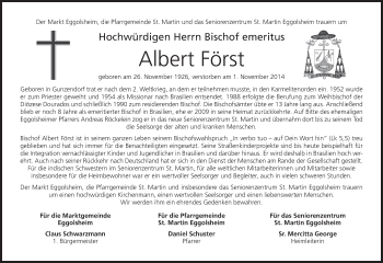 Anzeige von Albert Först von MGO