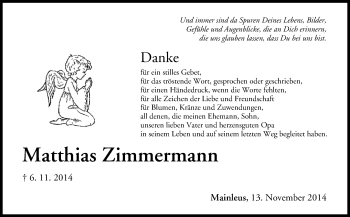 Anzeige von Matthias Zimmermann von MGO