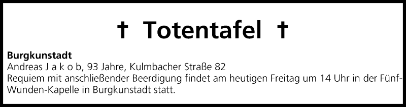  Traueranzeige für Totentafel, vom 14.11.2014 vom 14.11.2014 aus MGO