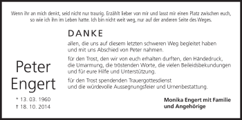 Anzeige von Peter Engert von MGO