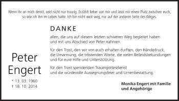 Anzeige von Peter Engert von MGO