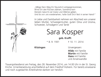 Anzeige von Sara Kosper von MGO