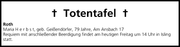 Anzeige von Totentafel vom 21.11.2014 von MGO