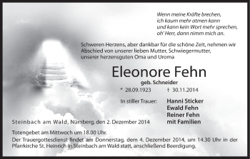 Anzeige von Eleonore Fehn von MGO