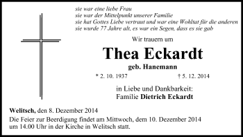Anzeige von Thea Eckardt von MGO
