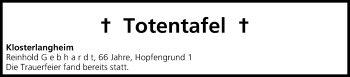 Anzeige von Totentafel vom 11.12.2014 von MGO