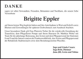 Anzeige von Brigitte Eppler von MGO