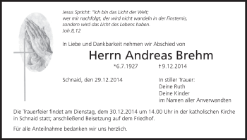 Anzeige von Andreas Brehm von MGO