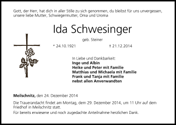 Anzeige von Ida Schwesinger von MGO
