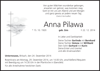 Anzeige von Anna Pilawa von MGO