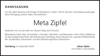 Anzeige von Meta Zipfel von MGO