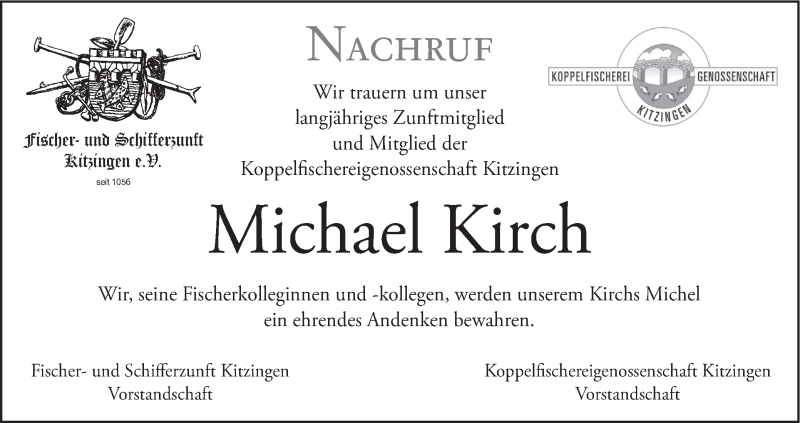  Traueranzeige für Michael Kirch vom 31.12.2014 aus MGO