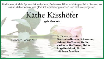 Anzeige von Käthe Kässhöfer von MGO