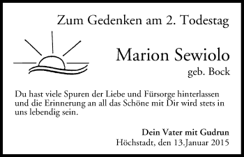 Anzeige von Marion Sewiolo von MGO